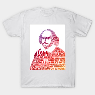 shakespeare red gradient design T-Shirt